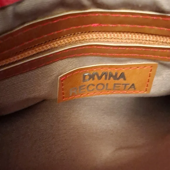 New buttery leather red crossbody. Snap Closure. Clean Inside. 1 Pocket In/out. - Picture 2 of 8